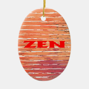 Zen Rote Schilf ovale Keramik Ornament