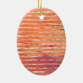Zen Rote Schilf ovale Keramik Ornament (Hinten)