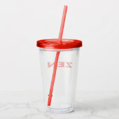 Zen roter Acryltumbler Acryltrinkbecher (Rückseite)