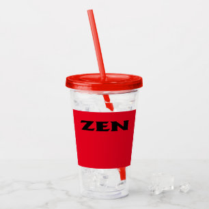 Zen roter Acryltumbler Acryltrinkbecher