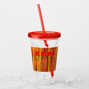 Zen roter Acryltumeller Acryltrinkbecher