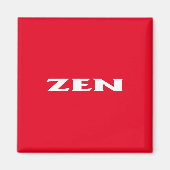 Zen-roter Quadratzmagnet Magnet (Vorne)