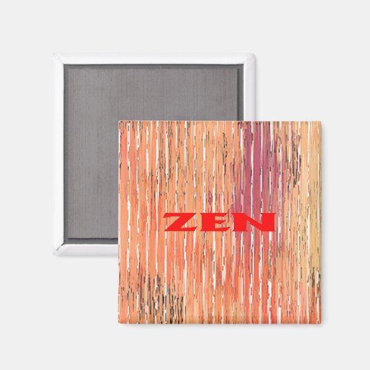 Zen-roter Quadratzmagnet Magnet (Vorderseite/Rückseite)