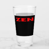 Zen roter schwarzer Glassklumpen Glas (Vorderseite)