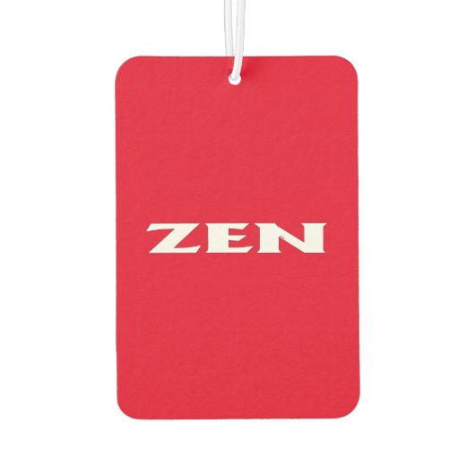 Zen-Rotkarosse Autolufterfrischer (Rückseite)