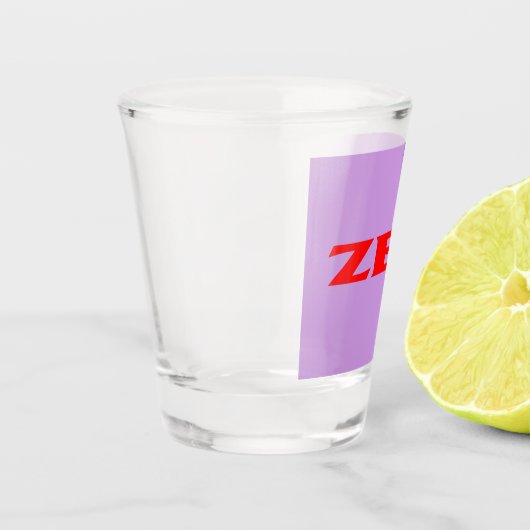 Zen-Rotlila-Glas Schnapsglas (Links)