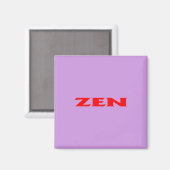 Zen-Rotlila-Quadratzmagnet Magnet (Vorderseite/Rückseite)