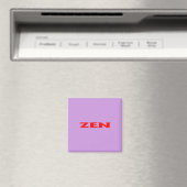 Zen-Rotlila-Quadratzmagnet Magnet (In Situ (Geschirrspüler))