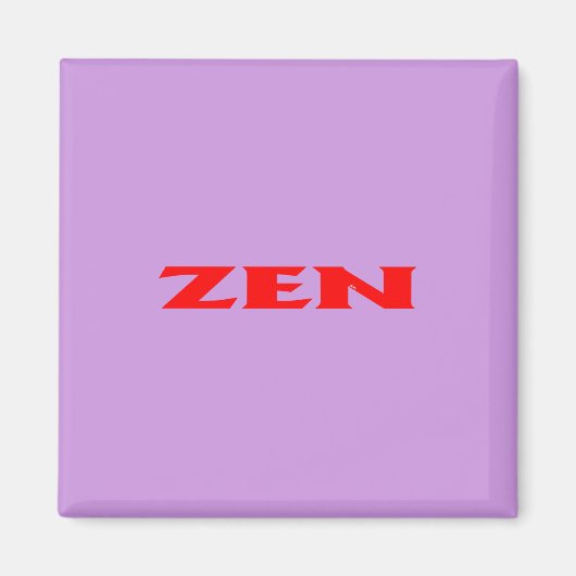 Zen-Rotlila-Quadratzmagnet Magnet (Vorne)