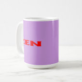 Zen-Rotlila-Tasse Kaffeetasse (Vorderseite Links)