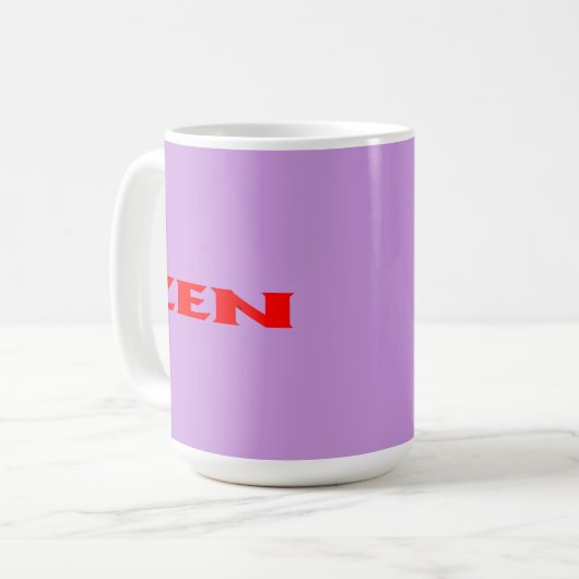 Zen-Rotlila-Tasse Kaffeetasse (Vorderseite Links)