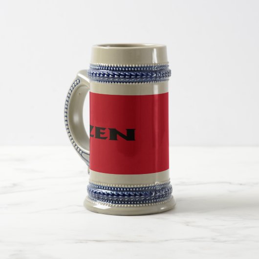 Zen-Rotstein Bierglas (Vorderseite Links)