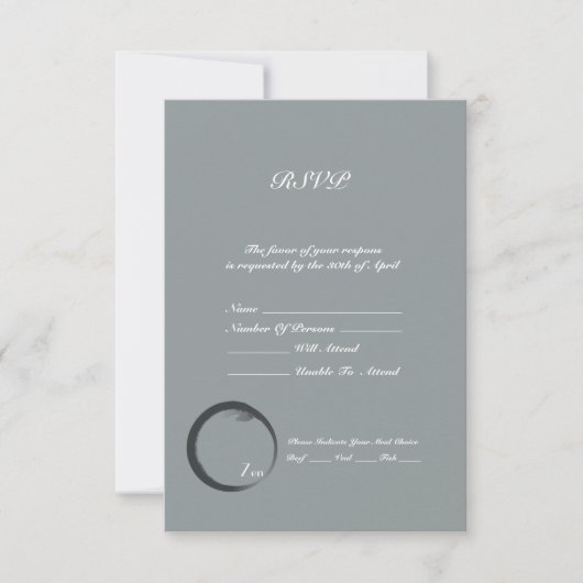Zen RSVP Karte (Vorderseite)