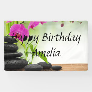 Zen,Ruhe,rosa orchid,schön,Wellness-Center,Heilung Banner