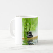 Zen Ruhe Wassergarten durch heilende Liebe Kaffeetasse (Vorderseite Links)