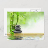 Zen Ruhe Wassergarten durch heilende Liebe Postkarte (Vorne/Hinten)