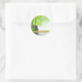 Zen Ruhe Wassergarten durch heilende Liebe Runder Aufkleber (Tasche)