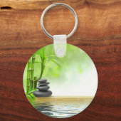 Zen Ruhe Wassergarten durch heilende Liebe Schlüsselanhänger (Vorderseite)