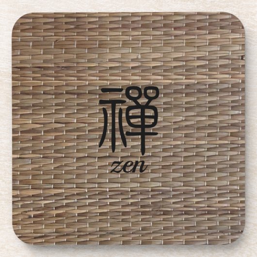 Zen Rustic Tatami Print Untersetzer (Vorderseite)