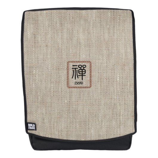 Zen rustikale Imitate begraben Beige Rucksack (Vorderseite)