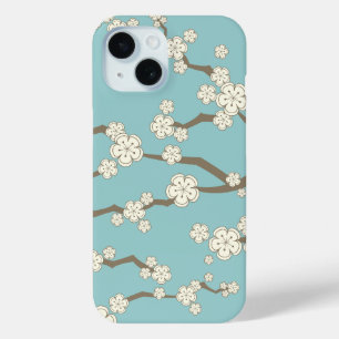 Zen-Sahnekirschblüte-Kirschblüten-Blumen auf Bla iPhone 15 Hülle