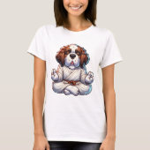 Zen Saint Bernard Dog Art T-Shirt (Vorderseite)