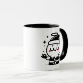 Zen Santa – Cute Meditating Santa Claus Holiday Tasse (VorderseiteRechts)