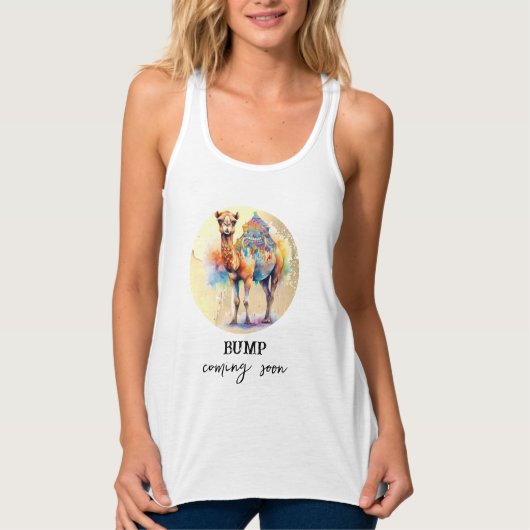 *~* Zen SC5 Schwangerschaftsankündigung CAMEL Tank Top (Vorderseite)