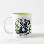 Zen Scent Meditation Skunk Zweifarbige Tasse (Links)