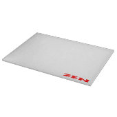 Zen-Schneidebrett aus weißem Glas Schneidebrett (Ecke)