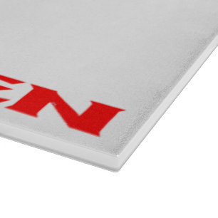 Zen-Schneidebrett aus weißem Glas Schneidebrett