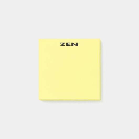 Zen-schwarz-gelbe Notizblöcke Post-it Klebezettel (Vorderseite)