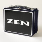 Zen-Schwarz-Lunchbox Metall Brotdose (Vorderseite)