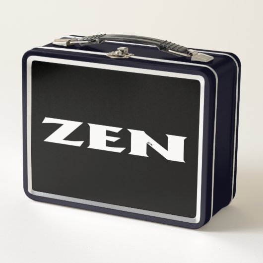 Zen-Schwarz-Lunchbox Metall Brotdose (Vorderseite)