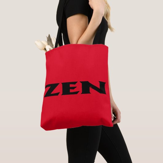 Zen schwarz rote Schultertasche Tasche (Von Nahem)