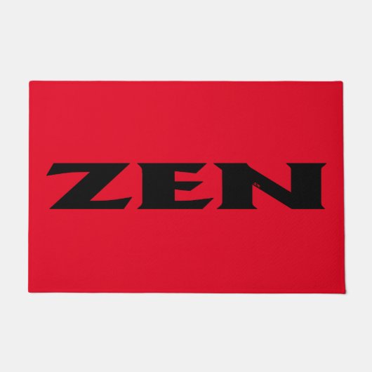 Zen schwarz roter Türmchen Fußmatte (Vorderseite)