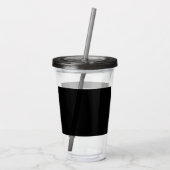Zen schwarz schwarzer Acryltumbler Acryltrinkbecher (Rückseite)