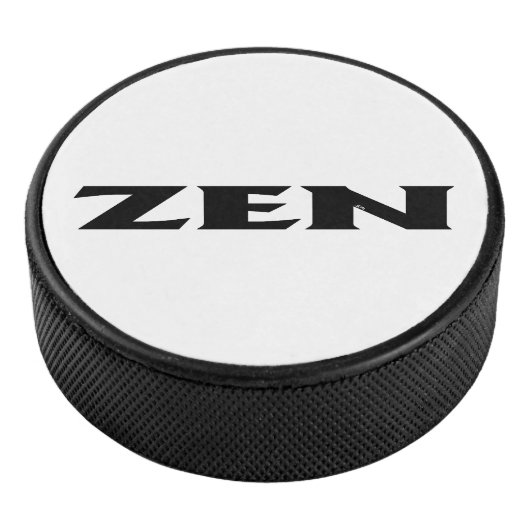Zen Schwarz-weiß Hockey Puck (3/4)