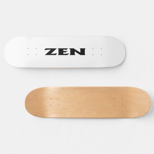 Zen Schwarz-weiß Skateboard (Horizontal)