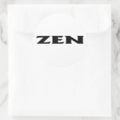 Zen-Schwarz-weiße, große Aufkleber (Tasche)