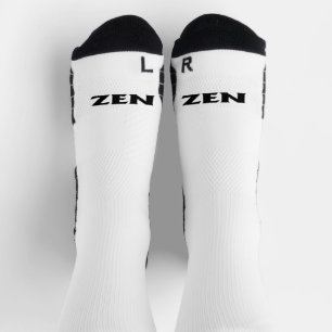 Zen Schwarz-weiße Hochleistungssocken Socken