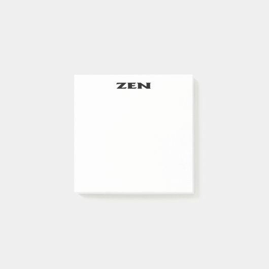 Zen-Schwarz-weiße Notizblöcke Post-it Klebezettel (Vorderseite)