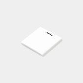 Zen-Schwarz-weiße Notizblöcke Post-it Klebezettel (angewinkelt)