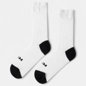 Zen-Schwarz-weiße Prämiensocken Socken (Linkes Detail)