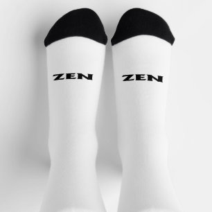 Zen-Schwarz-weiße Prämiensocken Socken