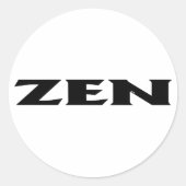 Zen Schwarz-weiße, runde kleine Aufkleber (Vorderseite)