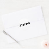 Zen Schwarz-weiße, runde kleine Aufkleber (Umschlag)