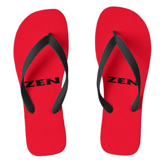 Zen-Schwarz-Weitwinkel-Flops Badesandalen (Fußbett)
