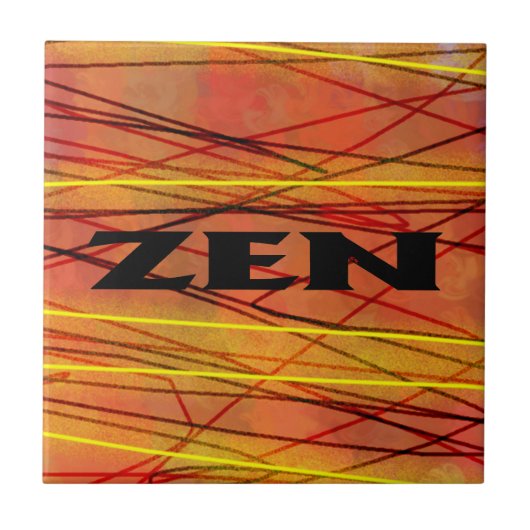 Zen-Schwarzdraht-Kachel Fliese (Vorderseite)