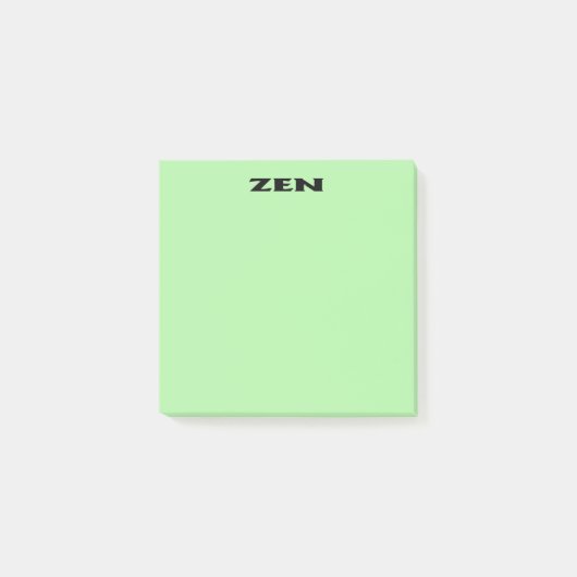 Zen-schwarze grüne Notizblöcke Post-it Klebezettel (Vorderseite)